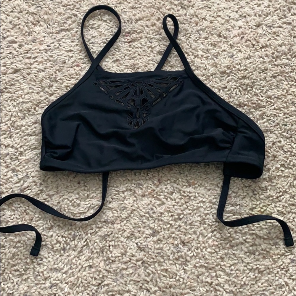 black bikini top